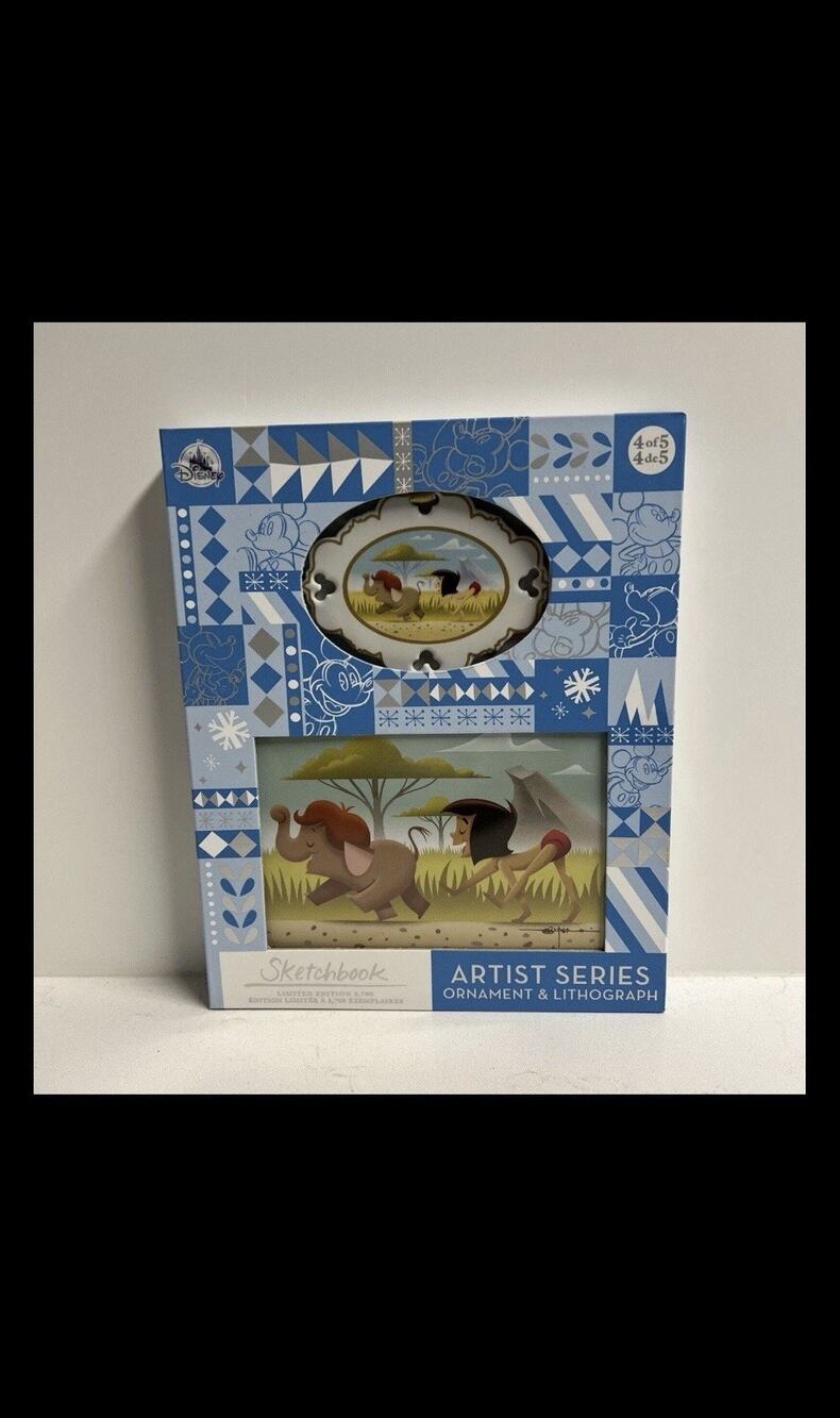 Disney Artist Sketchbook Ornament Lithograph Set The Jungle Book Limited 3700